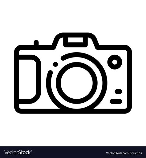 camera icon outline royalty  vector image vectorstock