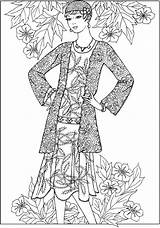 Coloring Pages Jazz Haven Creative Age Book Dover Fashions Books Sun Adult Fashion Gould Mount Ju Ming Publications Doverpublications Sheets sketch template