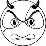Angry Coloring Face Pages Evil Template Emoticon Getcolorings Printable Getdrawings Sad Happy Tired Color sketch template