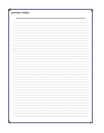lined paper form  word templates