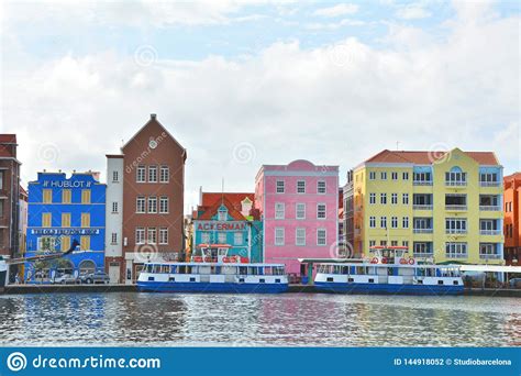 willemstad curacao unesco waterfront editorial photography image  river heritage