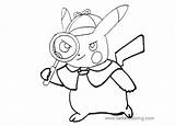 Pikachu Detective Wonder sketch template