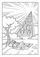 Coloring Pages Jacob Ladder Dream Heaven Kids Sunday School Stairway Drawing Bible Printable Jacobs Color Story Worksheets Lessons Crafts Stories sketch template