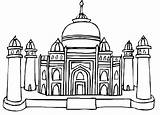 Taj Mahal Inde sketch template
