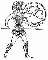 Clipart Perseus Greek Cliparts Library Warrior Ancient sketch template