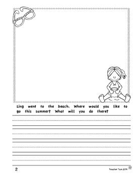 distance learning  grade st kindergarten writing journal  teacher tam