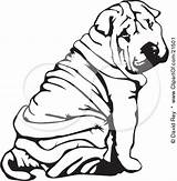 Pei Shar Coloring Dog Sharpei Clipart Chinese Small Drawing Drawings 35kb 450px Google sketch template