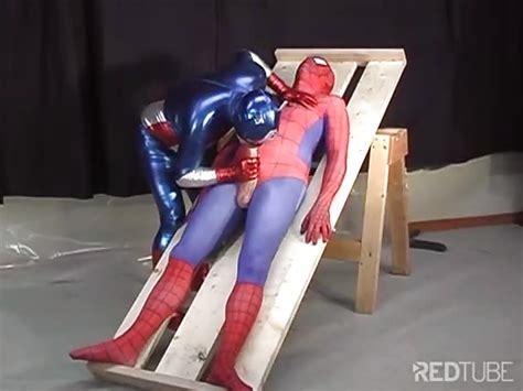 man sucks the cock of man in superhero costume porndroids