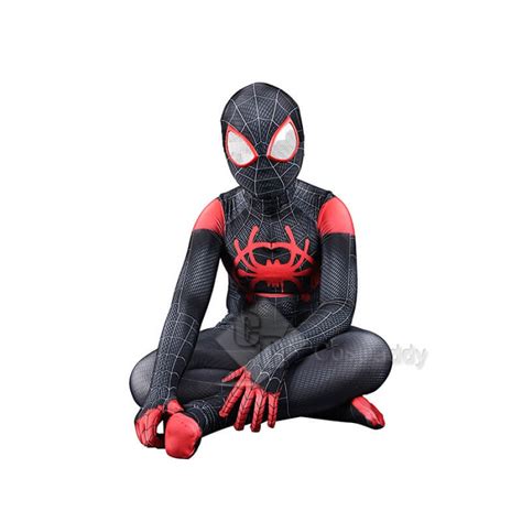 Spider Man Into The Spider Verse Miles Morales Cosplay Jumpsuit