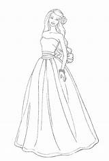 Coloring Pages Wedding Dress Printable Barbie Ken Color Getcolorings Getdrawings Print sketch template