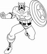 America Captain Coloring Pages Wecoloringpage Drawing Avengers Spiderman sketch template