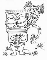Coloring Pages Tiki Printable Hut Hawaii Printables Clip Colorings Getcolorings Getdrawings Color sketch template