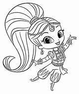 Shimmer Shine Coloring Pages Print Color Kids sketch template
