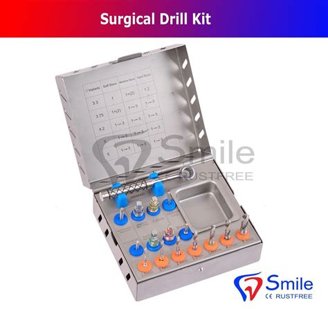 sd0357 dental surgical drill kit 16 pcs set implant instrument tools