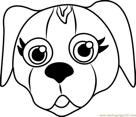 cute dog face coloring pages