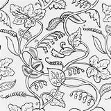 Jacobean Embroidery Hand Morris Patterns Crewel Motifs William Colouring Coloring Pages Designs Choose Board Style Archive Work Tudor Fillings Forms sketch template