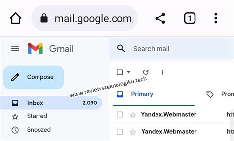 lihat pesan masuk inbox gmail  hp  aplikasi review