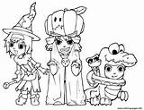 Halloween Coloring Pages Printable Costumes Coloriage Color Print Imprimer Costume Kids Dessin Para Colorear Sheets Colorier Colorings Dibujos Mlp Holiday sketch template