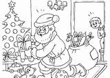 Natale Colorare Babbo Weihnachtsbaum Kerstman Grote sketch template