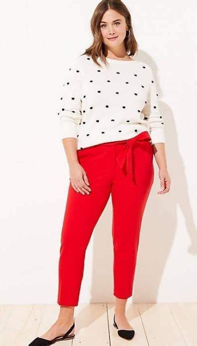 trendy   wear red pants outfits polka dots red pants outfit