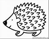 Hedgehog Printable Coloring Kids Pages Preschool sketch template