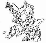 Sd Lineart Lancelot Gundam Version sketch template