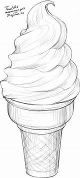 Ice Cream Drawing Sketch Drawings Draw Sketches Pencil Things Food Cute Step Cone Easy Painting Helado Illustrations Au Dibujos Desenho sketch template