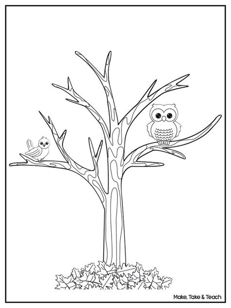 fun fall freebie   teach fall coloring pages tree