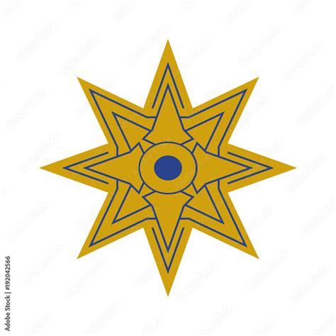 Vector Illustration The Star Of Ishtar Symbol Of Inanna Also Called