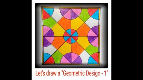 draw  geometric design  step  step  easy youtube