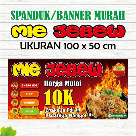 Jual Spanduk Banner Mie Jebew Mie Level Pedas Mie Setan Shopee