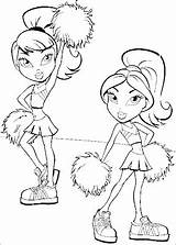 Coloring Pages Bratz Cheerleading Printable sketch template