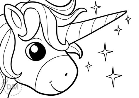 unicorn horn coloring page  kid  print  diy magazinecom