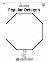 Octagon Coloring Printable Pages Shapes Regular Math Kids sketch template