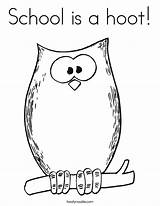 Owl Coloring Wise Template Hoot Halloween Old Thank Pages Am Twistynoodle School Whoo Print Printable Owls Drawing Cartoon Little Color sketch template