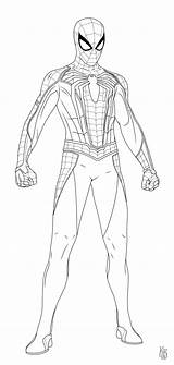 Spiderman Ps4 Morales Sketch Avengers Trajes Encequiconcerne Araña Kostenlos Verse Superheroes Greatestcoloringbook sketch template