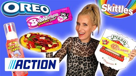 action snoep proeven oreo skittles snoep pizza en meer action nederland youtube