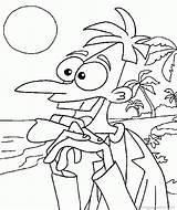 Ferb Phineas Coloring Pages Phines Kids Online Printable Cartoons Popular Fun sketch template