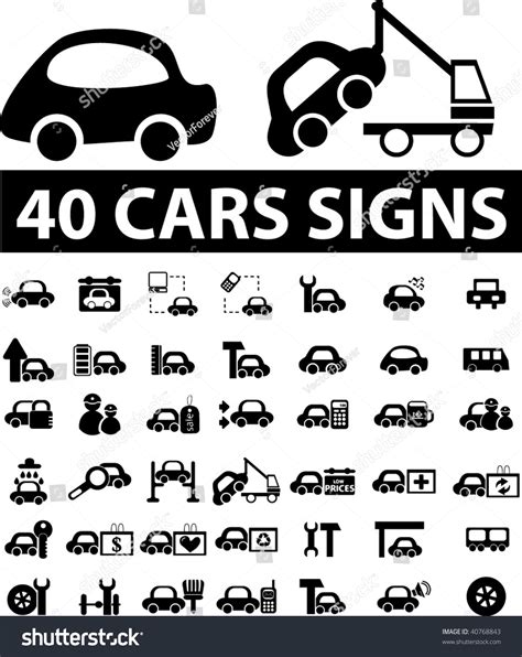 cars signs vector  shutterstock