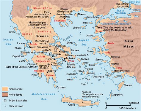 geographical regions   ancient greece short history website