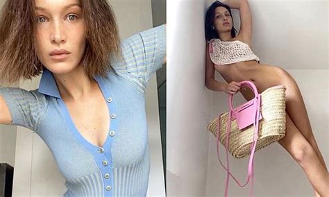 bella hadid poses nude for new fashion campaign shot over facetime