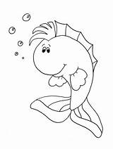 Fish Coloring Pages Cute Popular sketch template