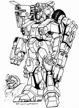 Robotech Cyclone Mecha Anime Chuckwalton Crusader Macross Robot Coloring Marines Expeditionary Palladium sketch template