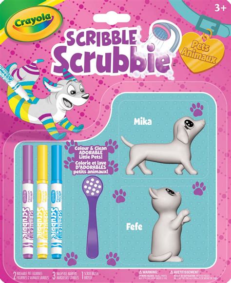crayola scribble scrubbie pets  pack cat dog walmart canada