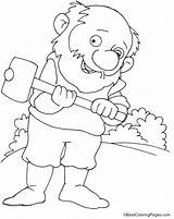 Dwarf Hammer Coloring Pages sketch template