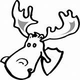 Moose Head Drawing Coloring Clipart Comments sketch template
