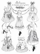 Paper Dolls Doll Coloring Printable Pages Vintage Victorian Girls Color Helen sketch template