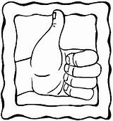Thumbs Coloring Hands Feet Pages sketch template