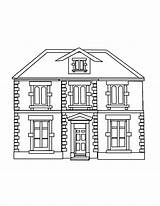 House Coloring Pages Kids Houses Print Perspective Printable Drawing House1 Point Helpful Teacher Inside Step Index Tutorial Brick sketch template