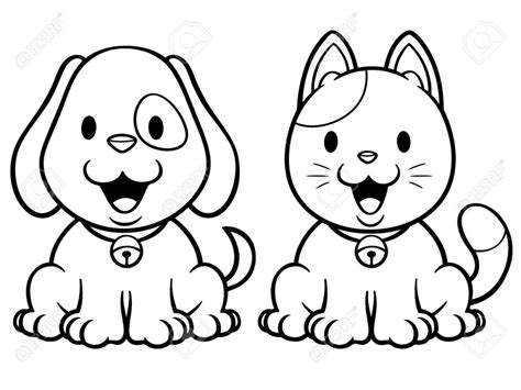 cat  dog coloring pages  print  getcoloringscom